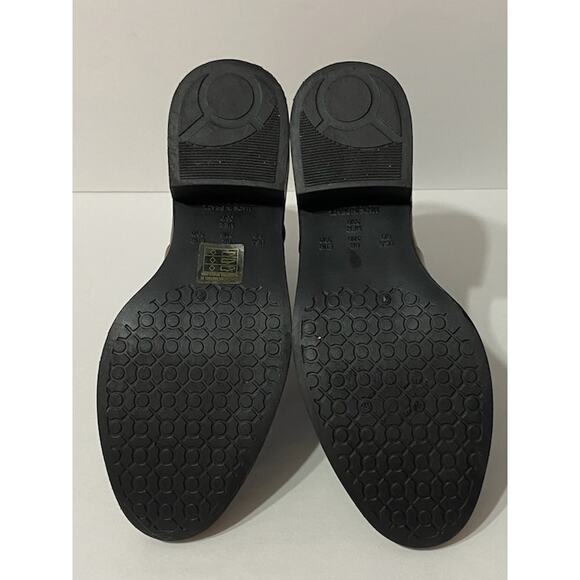 NWOB COLCCI Womens 8/9 Black Rubber Chelsea Boots Ankle Wrap Detail Riding Rain - Picture 6 of 6